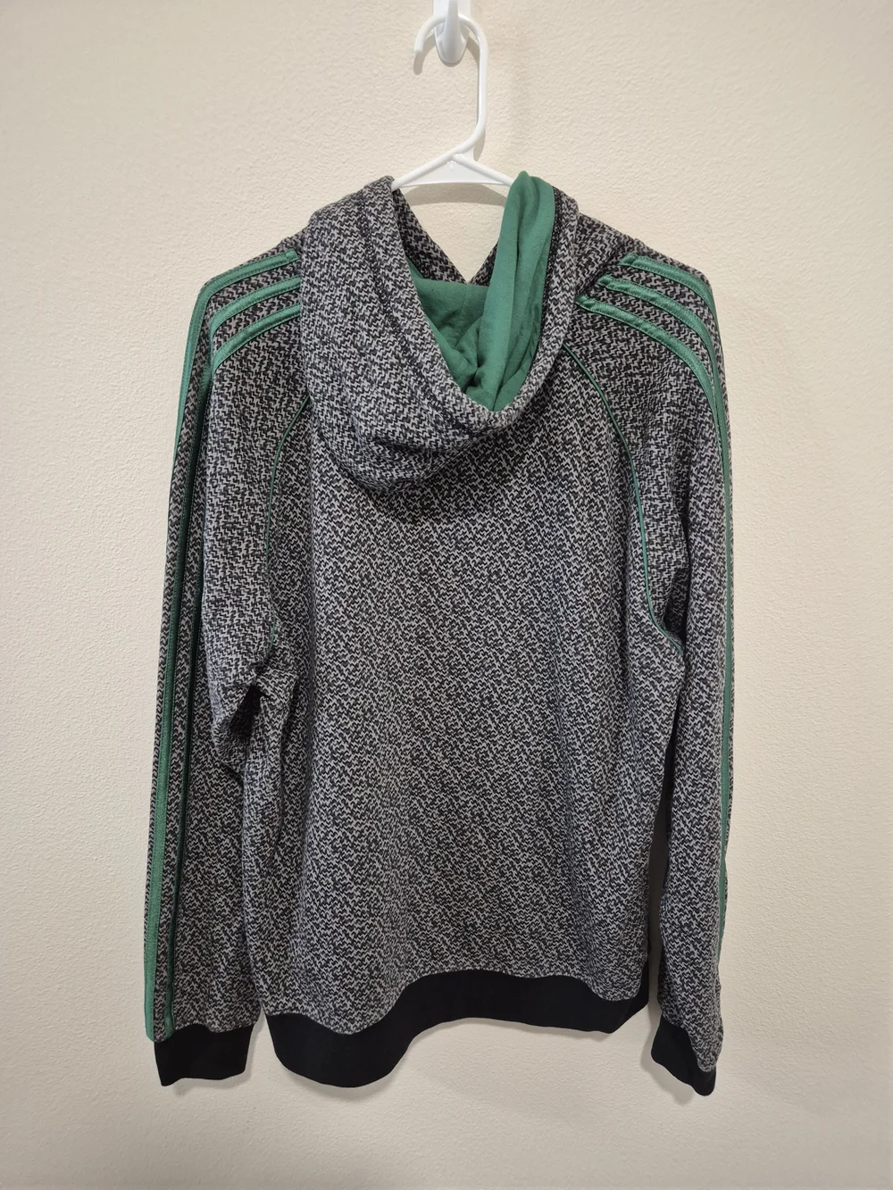 adidas Gray & Green Celtics Pullover Hoodie